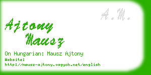 ajtony mausz business card
